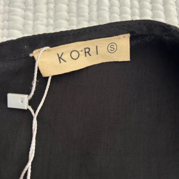 Kori Women’s New Black Satin Sleeveless Jumpsuit with Silver Snaps  Size Small - Picture 4 of 15